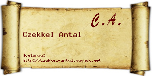 Czekkel Antal névjegykártya